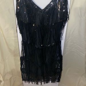 Sequin black dress mini dress